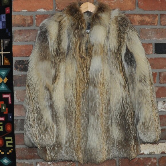 Stunning La Vay Limited 100% Afghan Fox Fur Coat 10 (S-M) Made in UK - Picture 11 of 16